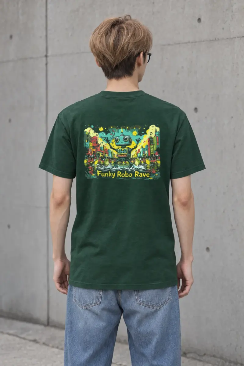 "Funky Robo Rave" Heavyweight Unisex Crewneck T-shirt