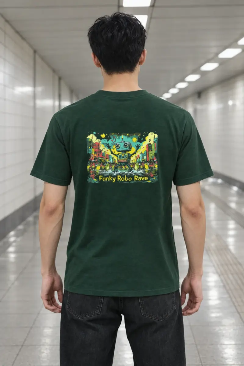 "Funky Robo Rave" Heavyweight Unisex Crewneck T-shirt