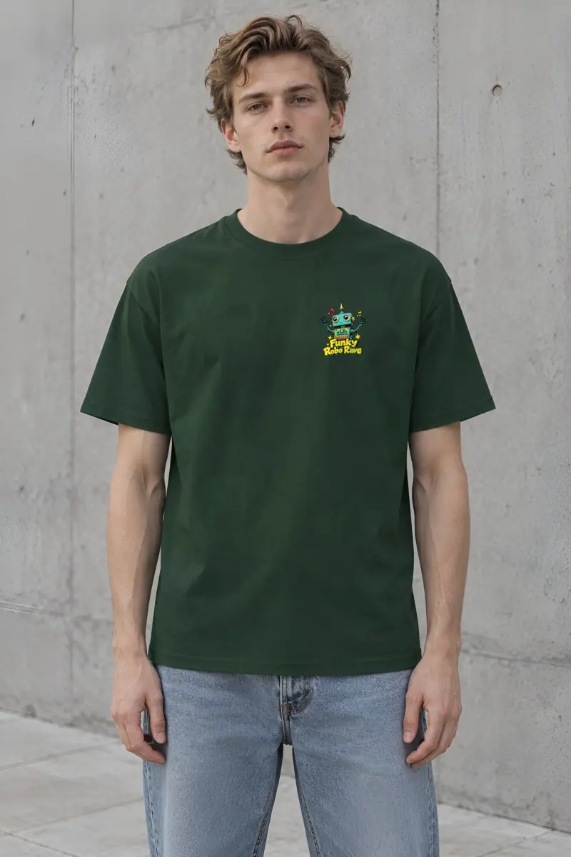 "Funky Robo Rave" Heavyweight Unisex Crewneck T-shirt