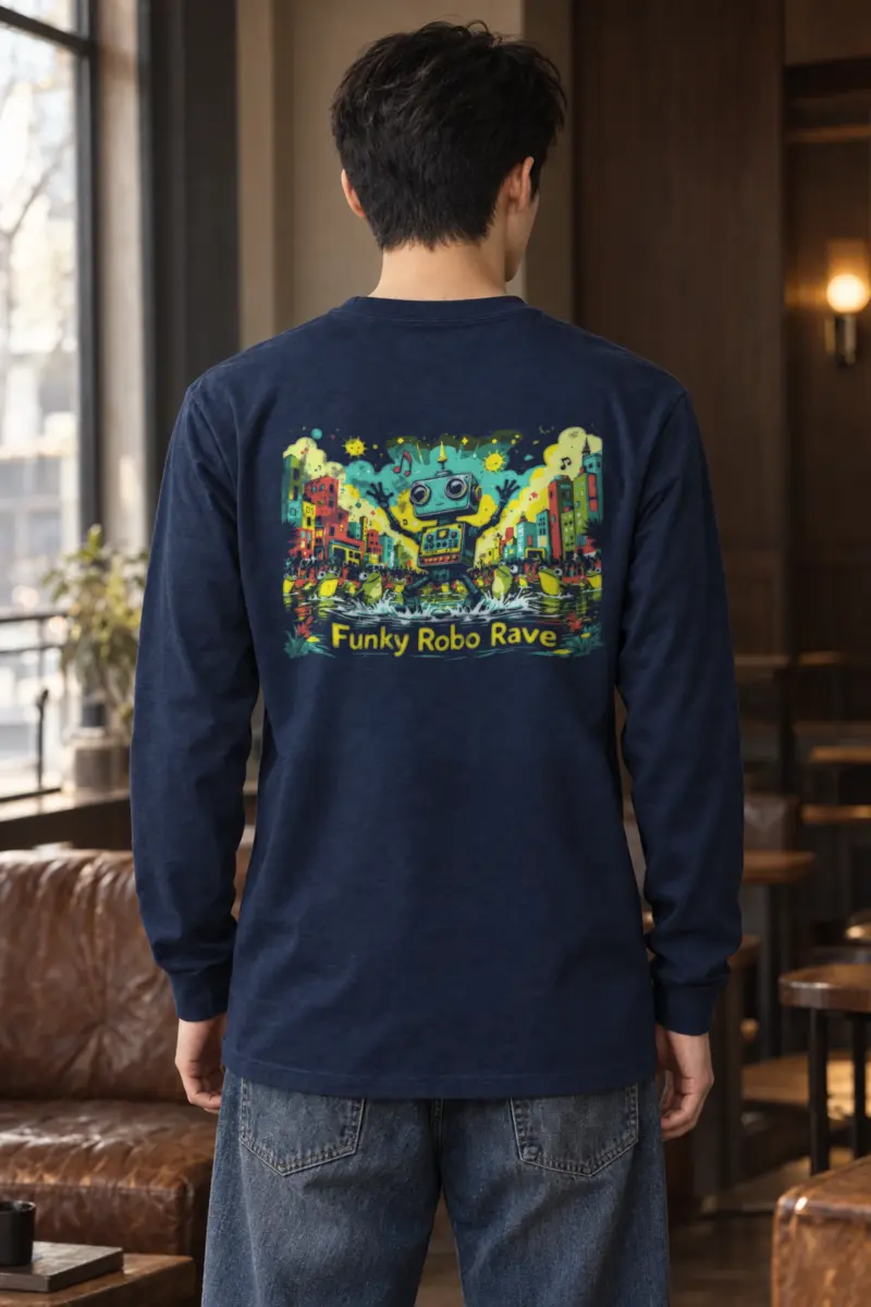 "Funky Robo Rave" Unisex Longsleeve T-shirt
