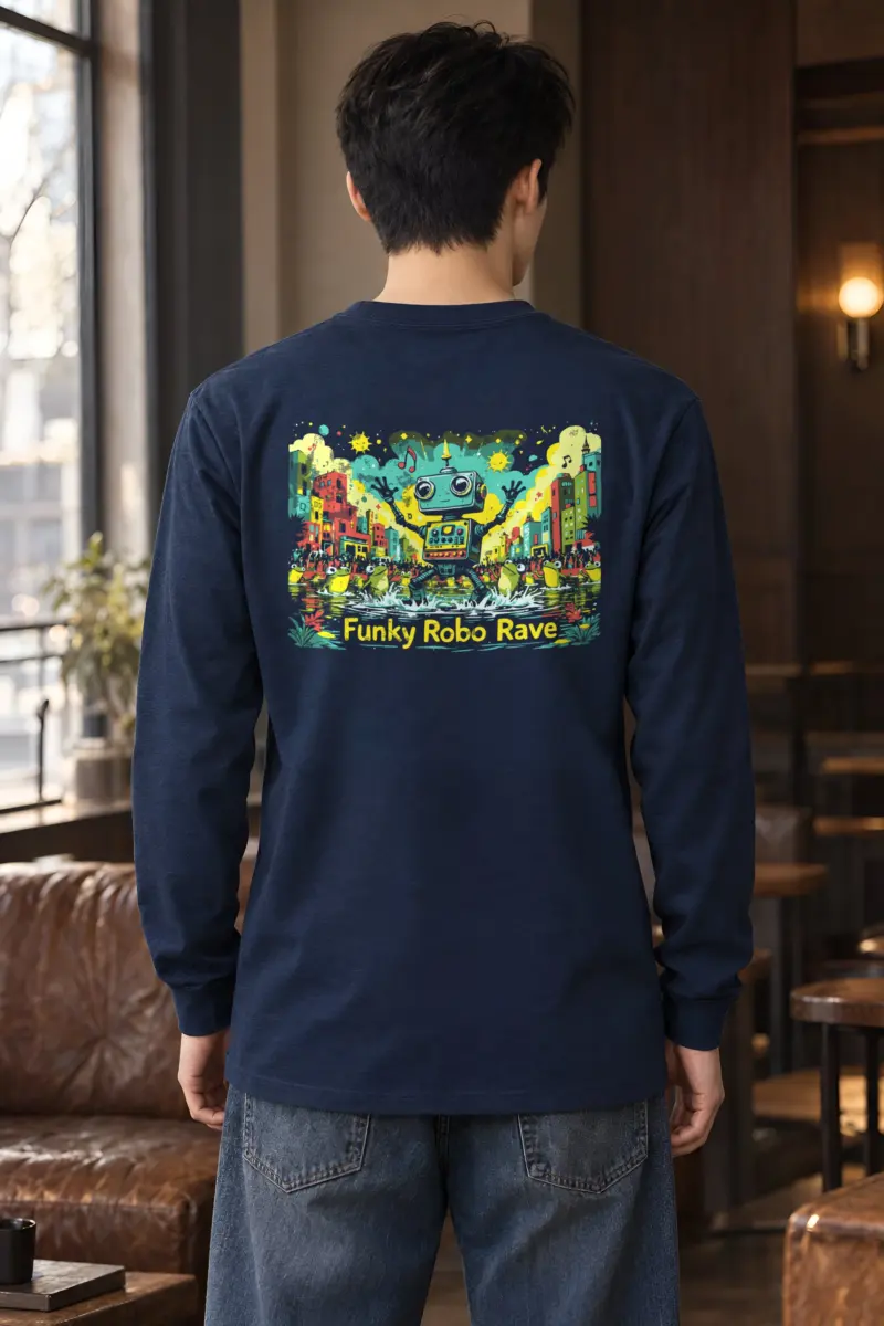 "Funky Robo Rave" Unisex Longsleeve T-shirt