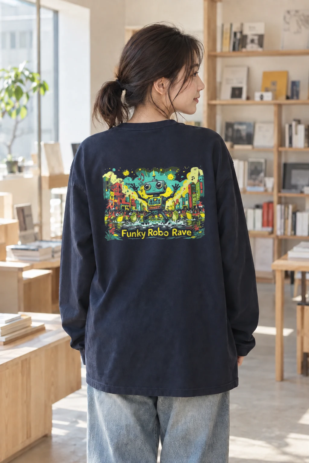 "Funky Robo Rave" Unisex Longsleeve T-shirt | Gildan 2400