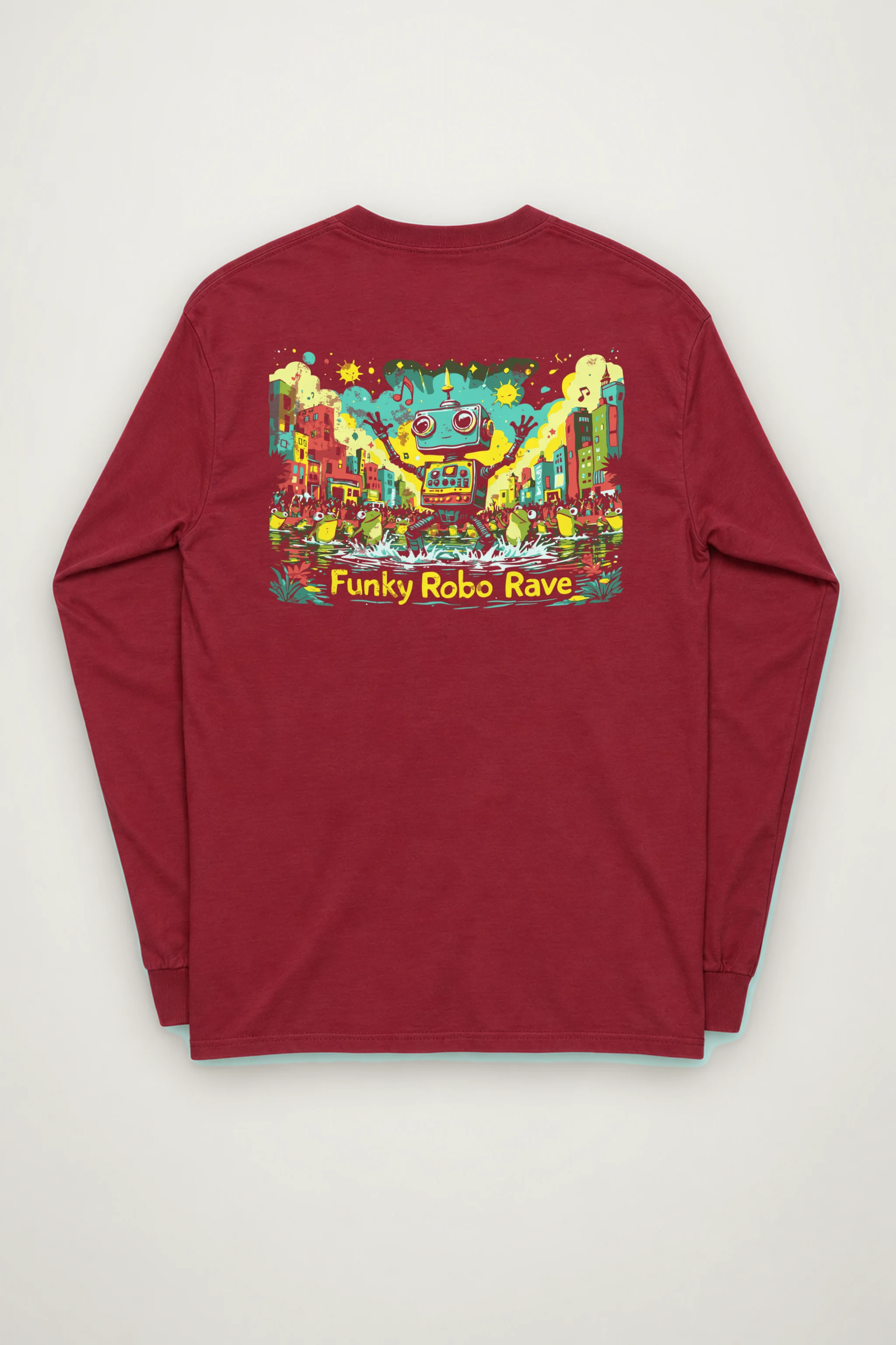 "Funky Robo Rave" Unisex Longsleeve T-shirt