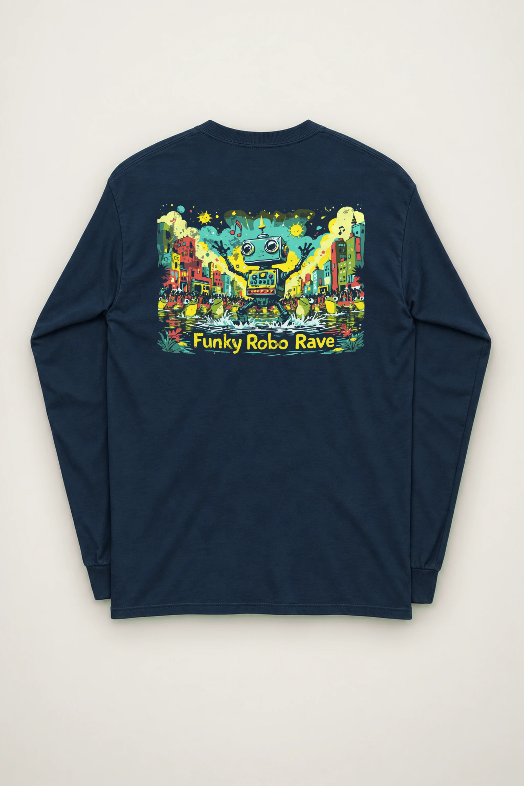 "Funky Robo Rave" Unisex Longsleeve T-shirt
