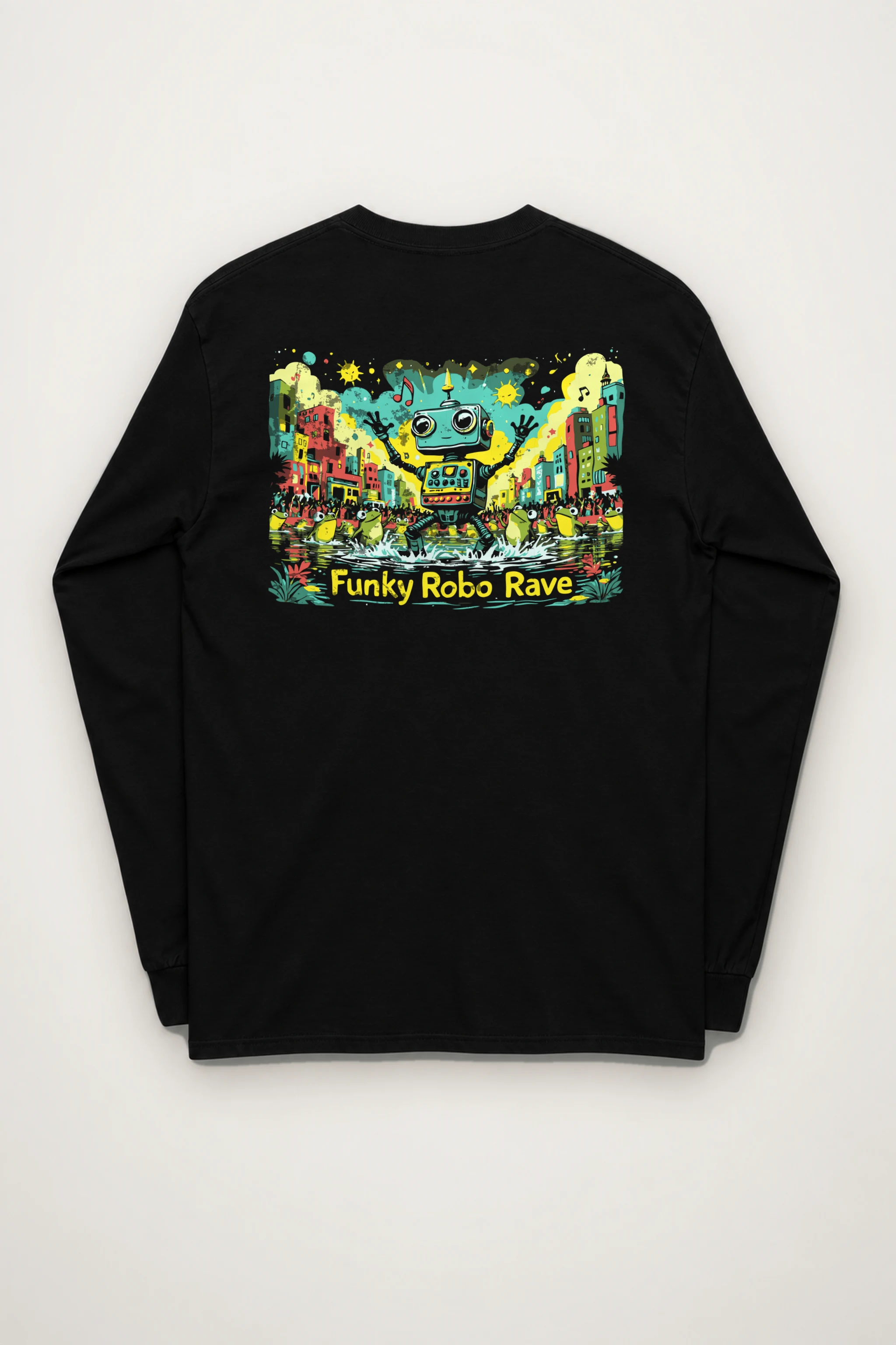 "Funky Robo Rave" Unisex Longsleeve T-shirt