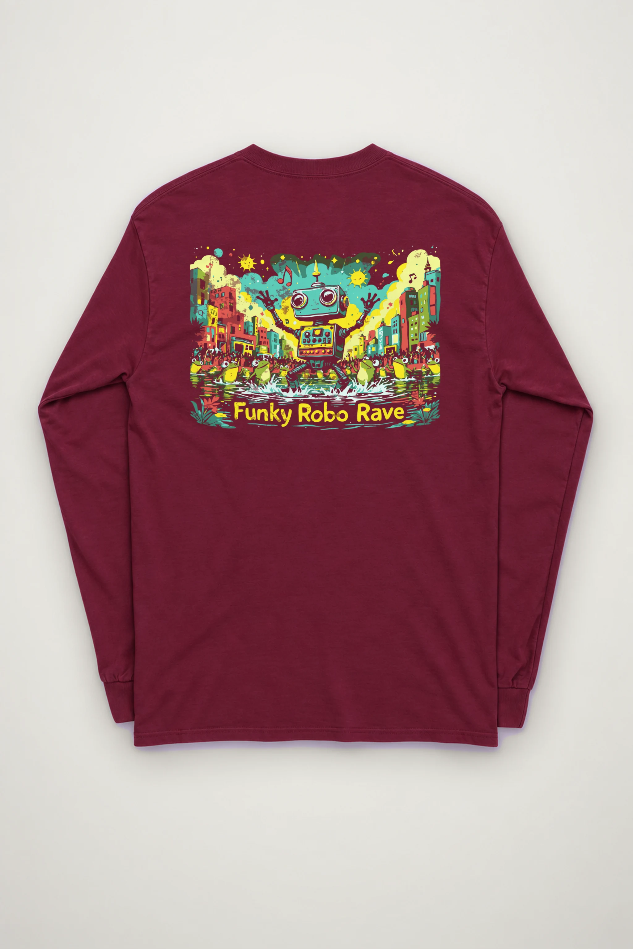"Funky Robo Rave" Unisex Longsleeve T-shirt