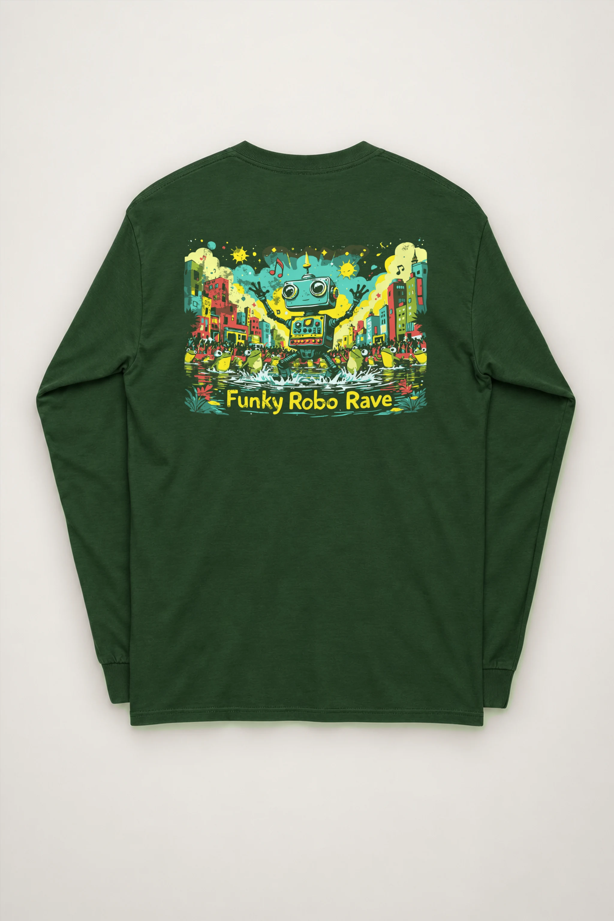"Funky Robo Rave" Unisex Longsleeve T-shirt