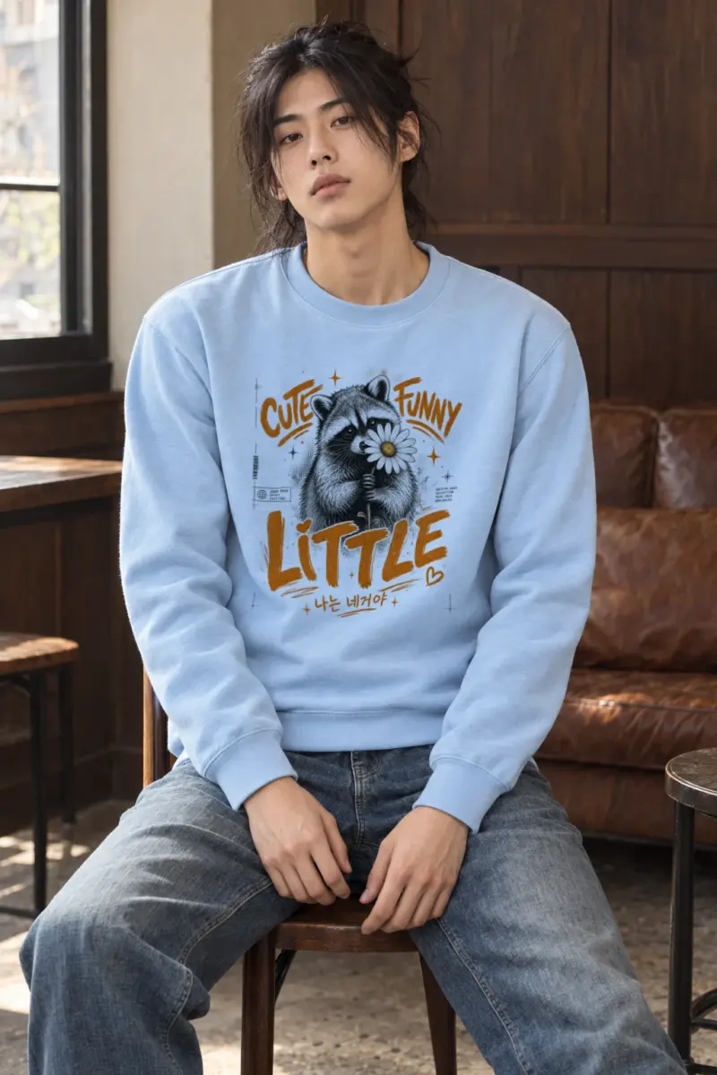 "Funny Little Good Mood" Heavy Blend Unisex Crewneck Sweatshirt