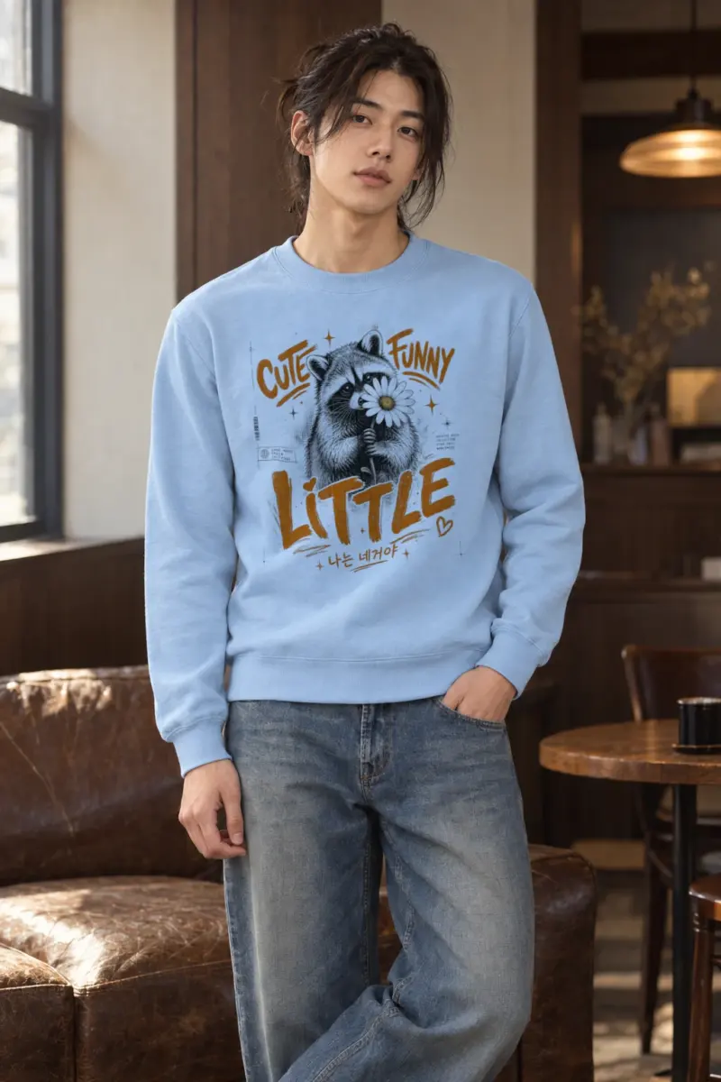 "Funny Little Good Mood" Heavy Blend Unisex Crewneck Sweatshirt