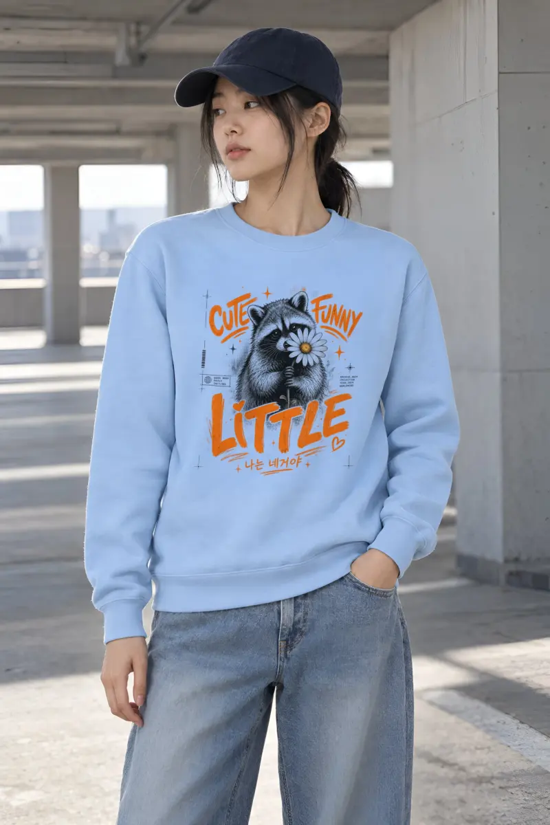 "Funny Little Good Mood" Heavy Blend Unisex Crewneck Sweatshirt