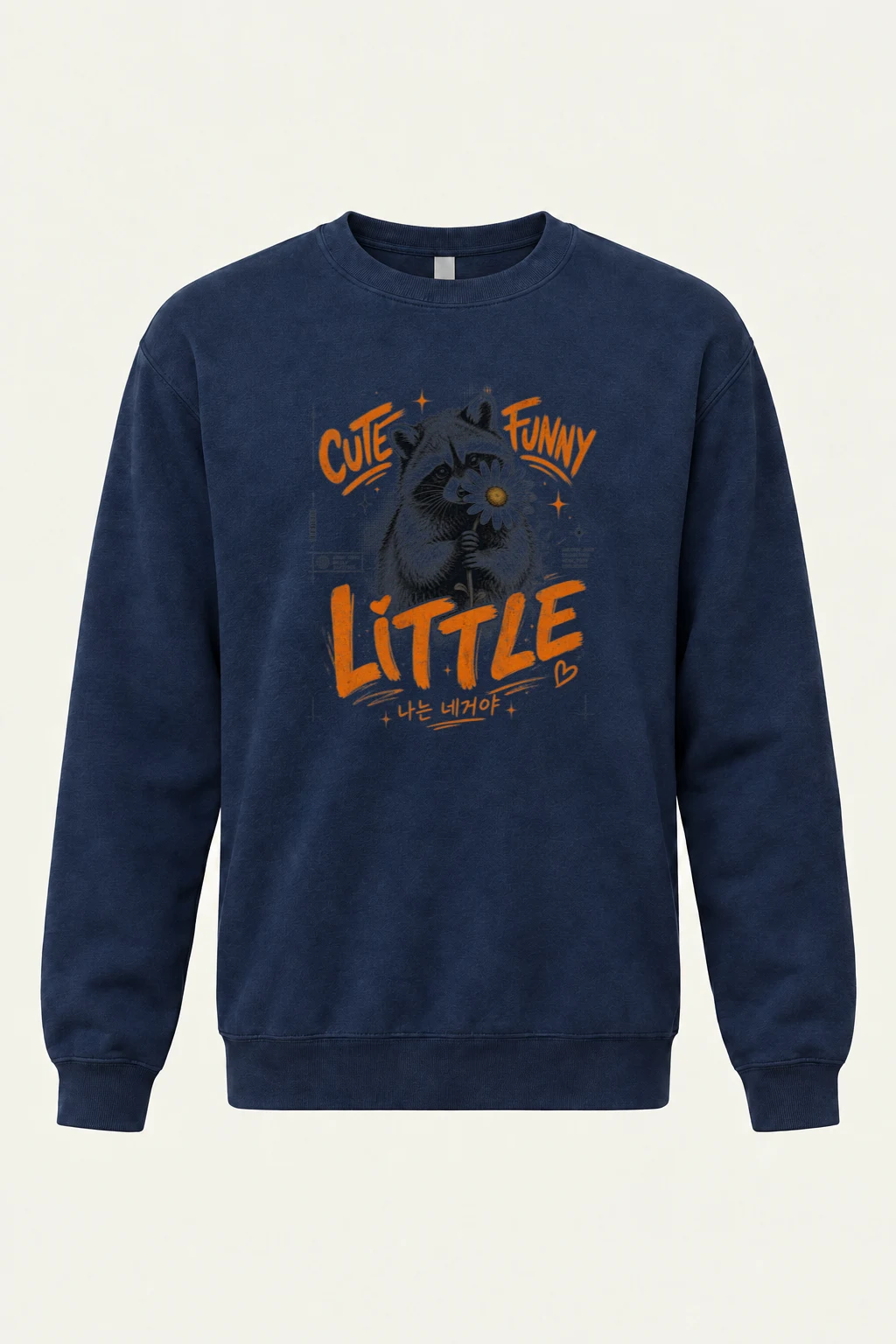 "Funny Little Good Mood" Unisex Sponge Fleece Crewneck Sweatshirt | Bella + Canvas 3901
