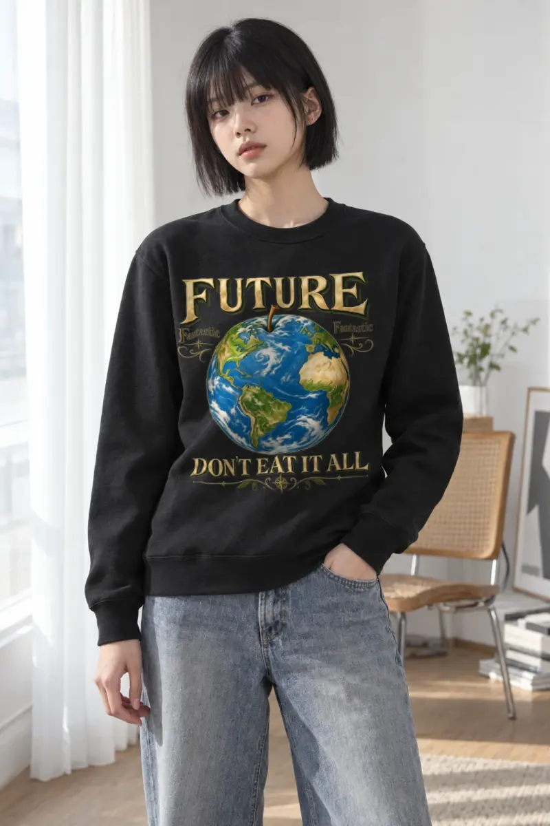 "Future Fantastic Globe" Heavy Blend Unisex Crewneck Sweatshirt