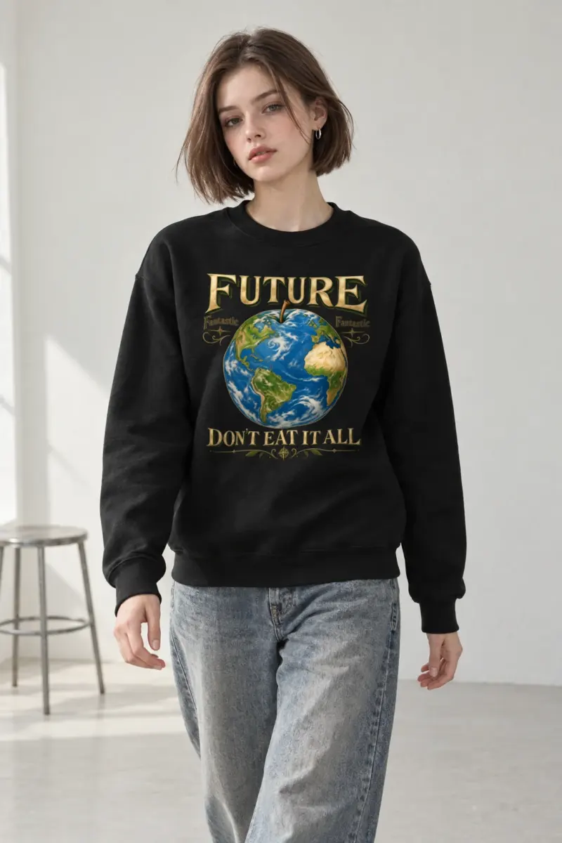 "Future Fantastic Globe" Heavy Blend Unisex Crewneck Sweatshirt