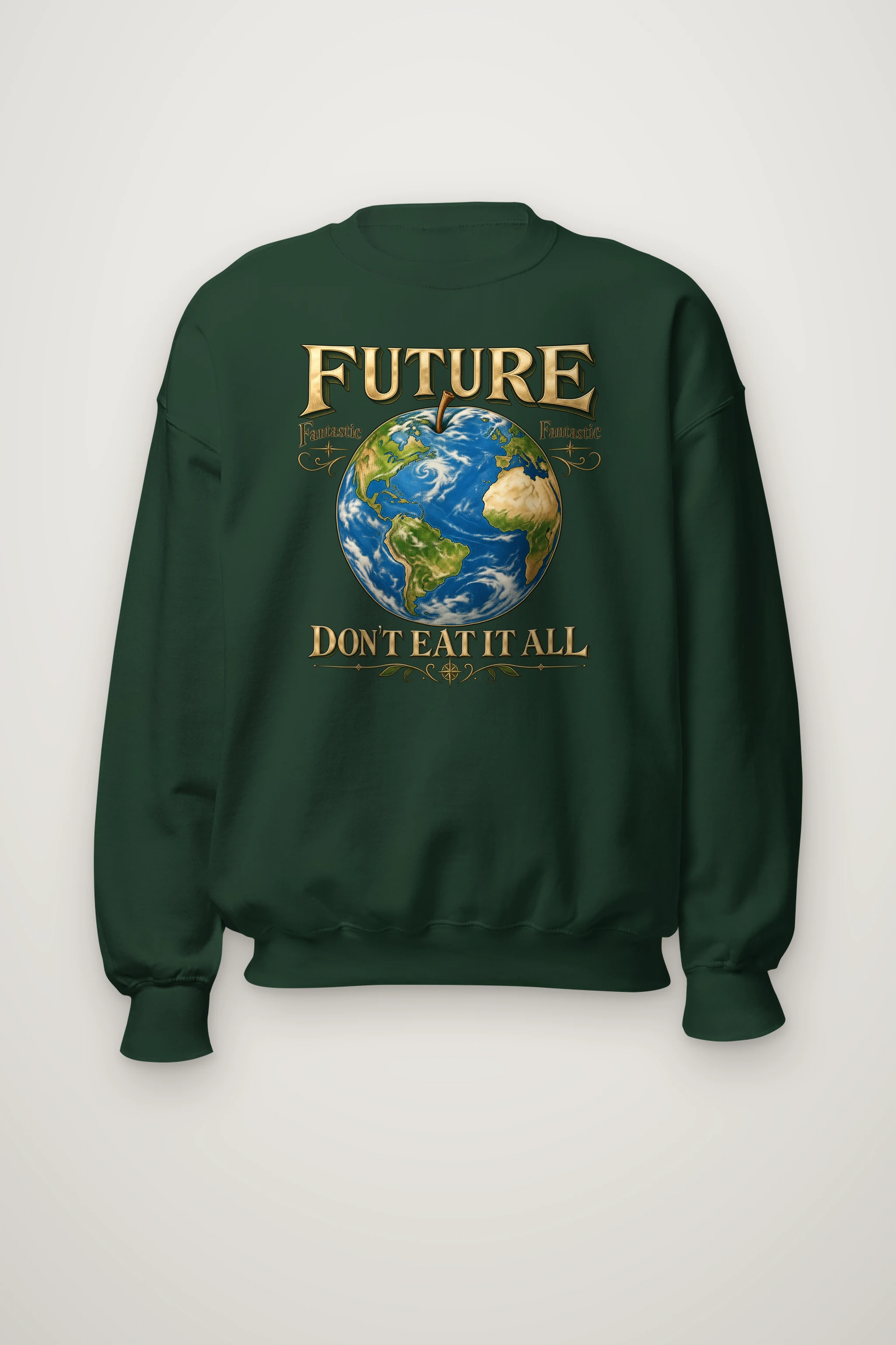 "Future Fantastic Globe" Heavy Blend Unisex Crewneck Sweatshirt