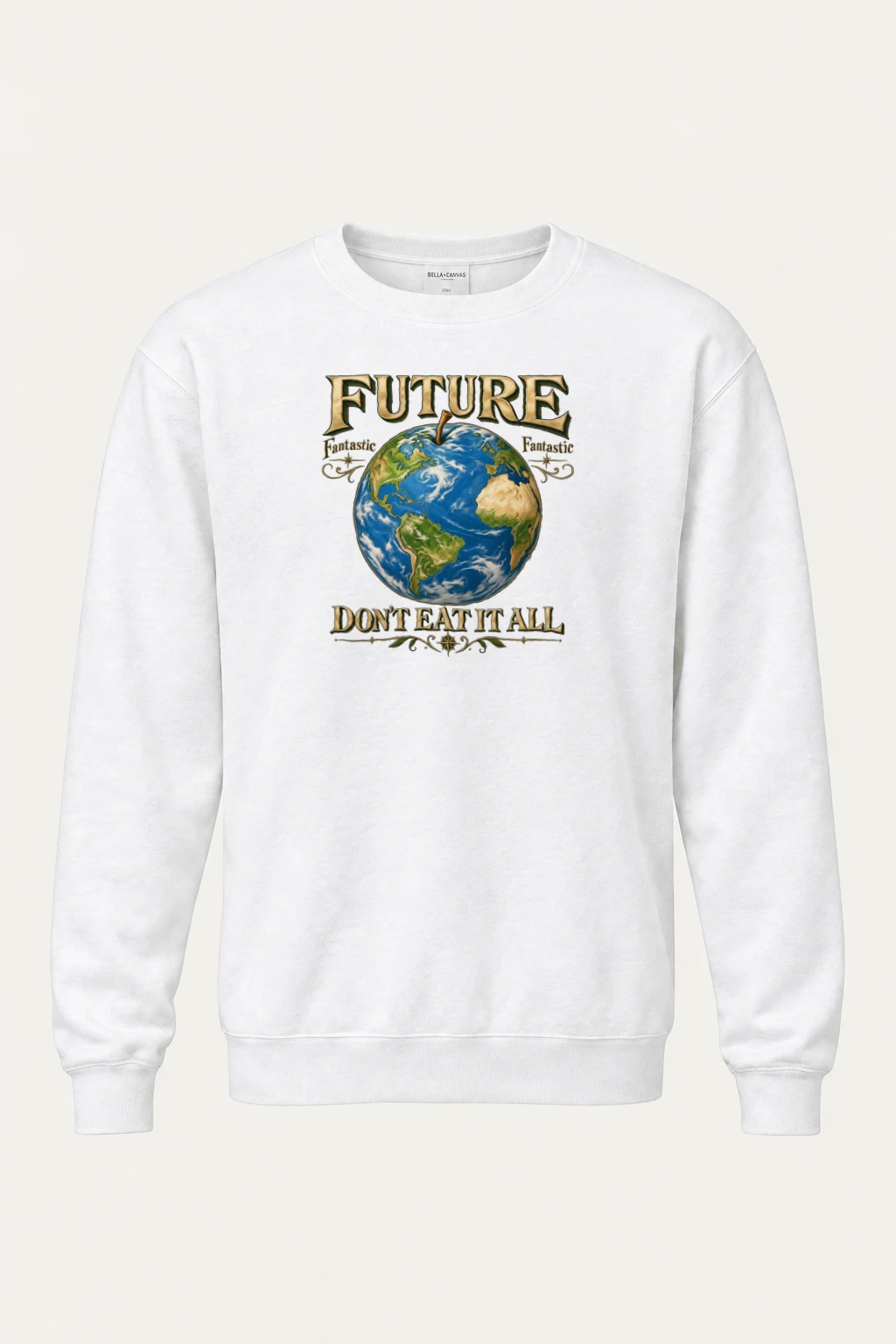 "Future Fantastic Globe" Heavy Blend Unisex Crewneck Sweatshirt | Gildan 18000