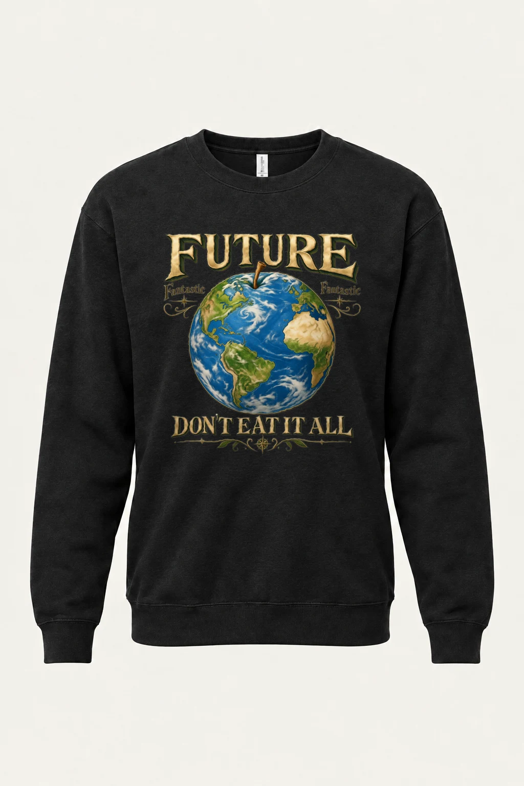 "Future Fantastic Globe" Heavy Blend Unisex Crewneck Sweatshirt | Gildan 18000