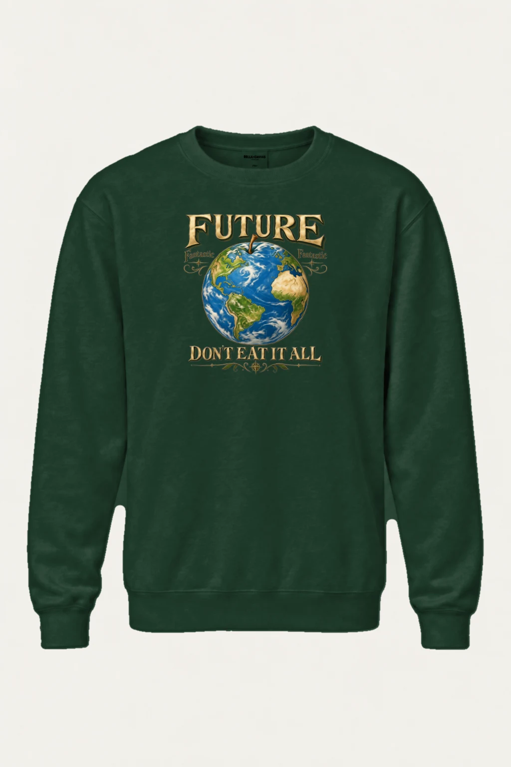 "Future Fantastic Globe" Heavy Blend Unisex Crewneck Sweatshirt | Gildan 18000