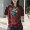 "Future Fantastic Globe" Heavyweight Unisex Crewneck T-shirt | Gildan 5000