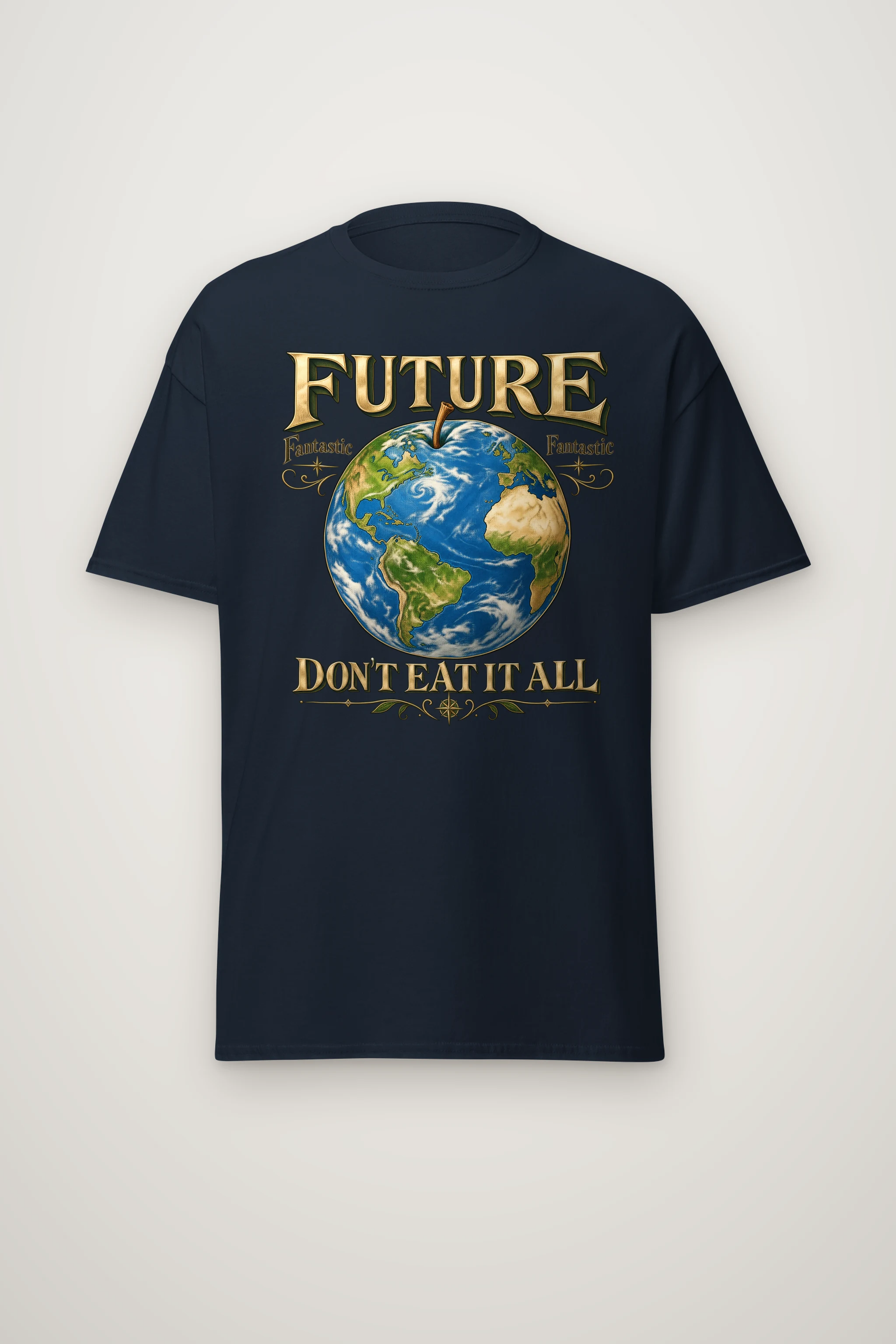"Future Fantastic Globe" Heavyweight Unisex Crewneck T-shirt