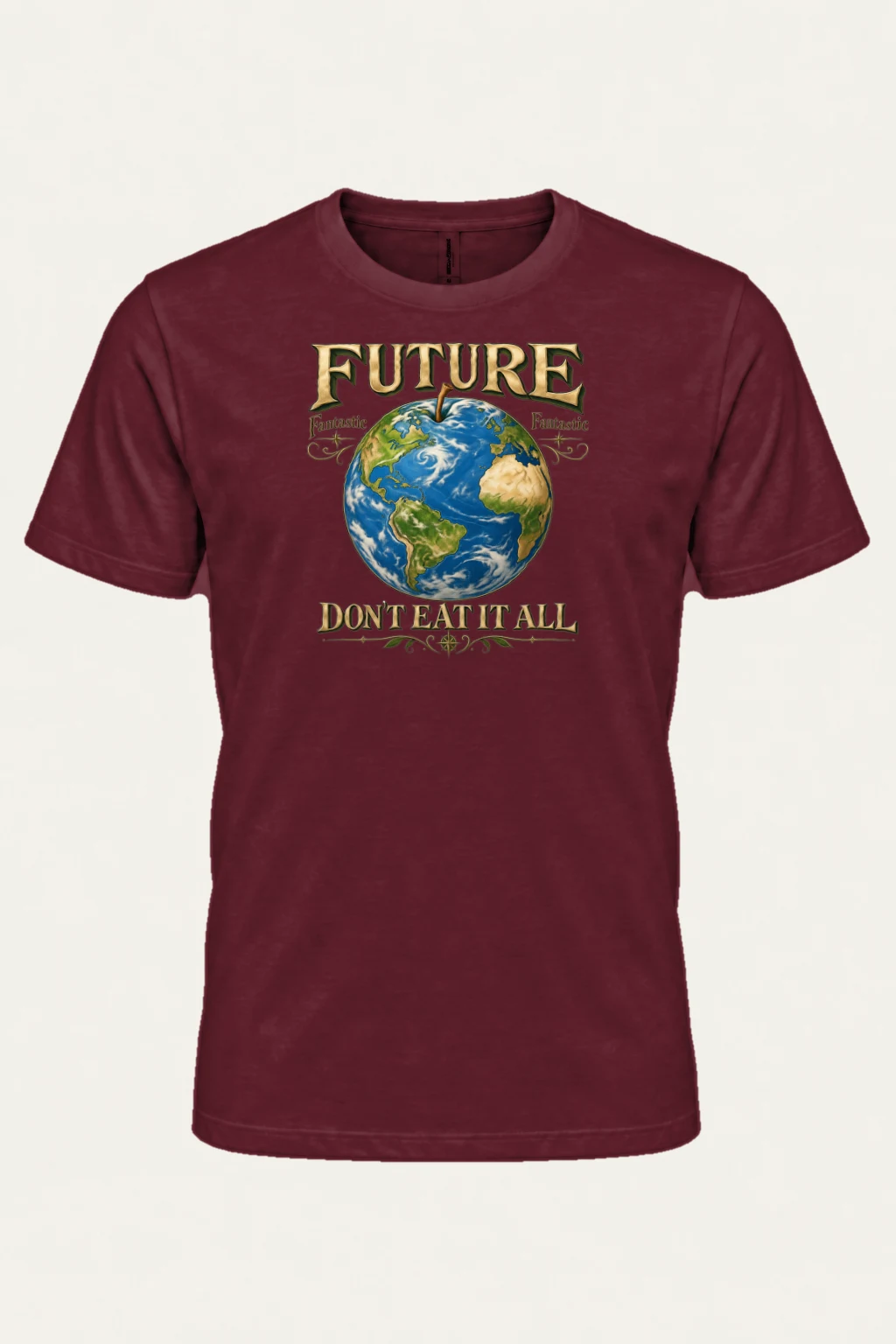"Future Fantastic Globe" Heavyweight Unisex Crewneck T-shirt | Gildan 5000