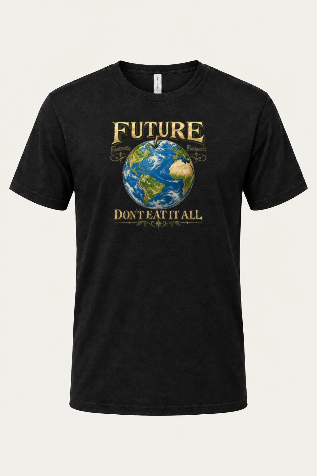 "Future Fantastic Globe" Heavyweight Unisex Crewneck T-shirt | Gildan 5000