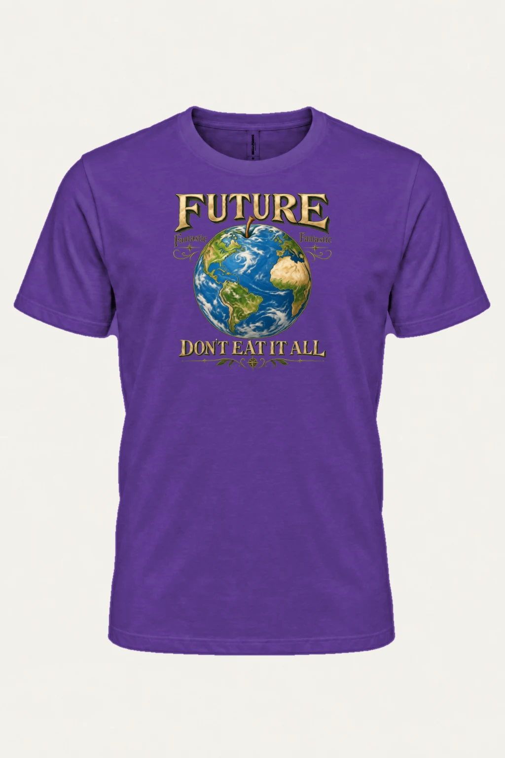 "Future Fantastic Globe" Heavyweight Unisex Crewneck T-shirt | Gildan 5000