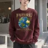 "Future Fantastic Globe" Unisex Longsleeve T-shirt | Gildan 2400
