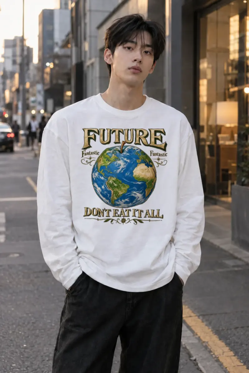 "Future Fantastic Globe" Unisex Longsleeve T-shirt | Gildan 2400