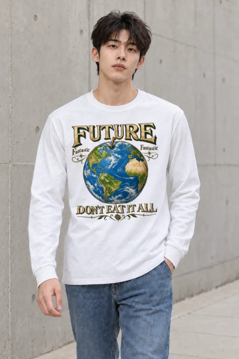 "Future Fantastic Globe" Unisex Longsleeve T-shirt | Gildan 2400