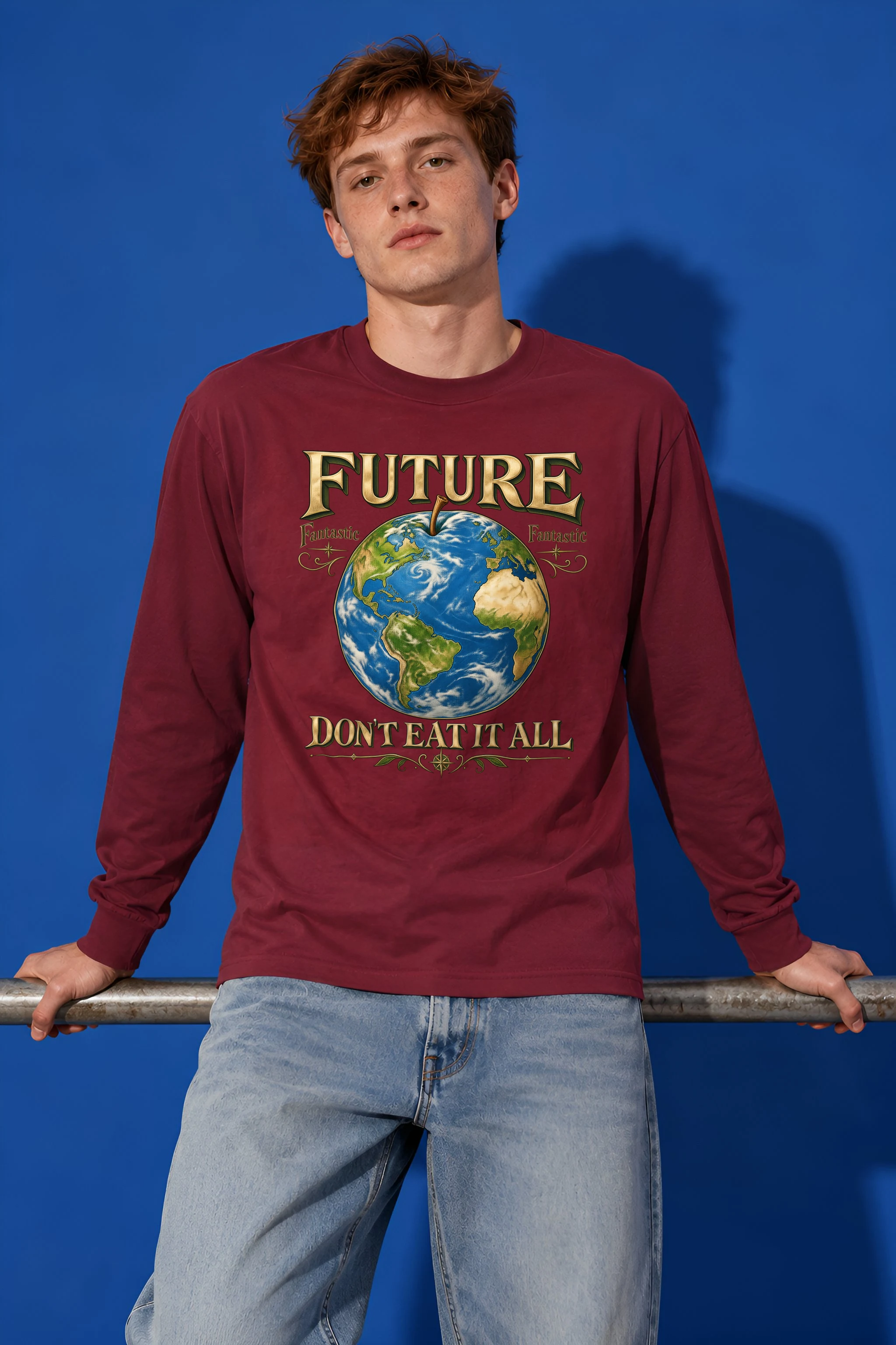 "Future Fantastic Globe" Unisex Longsleeve T-shirt