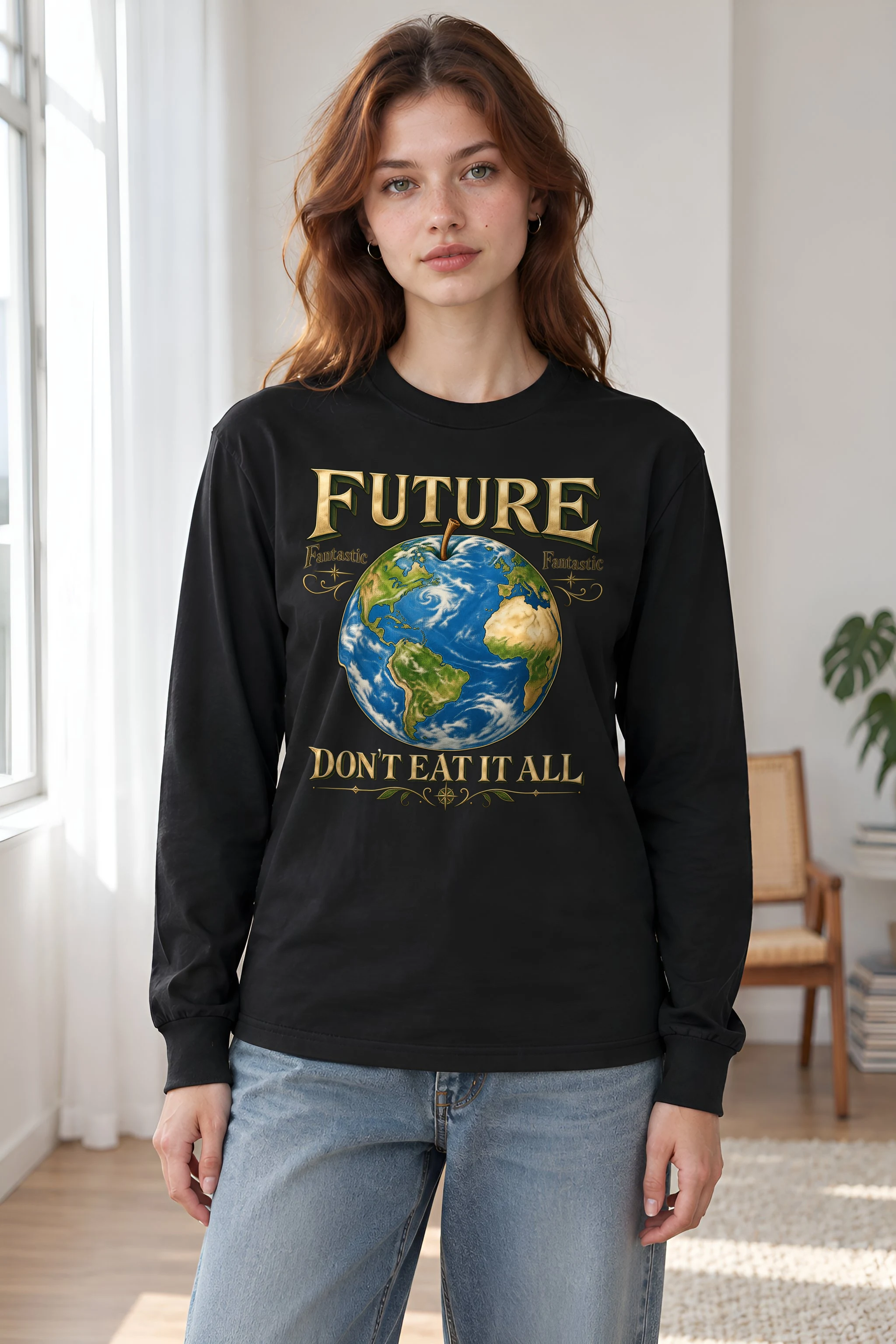 "Future Fantastic Globe" Unisex Longsleeve T-shirt