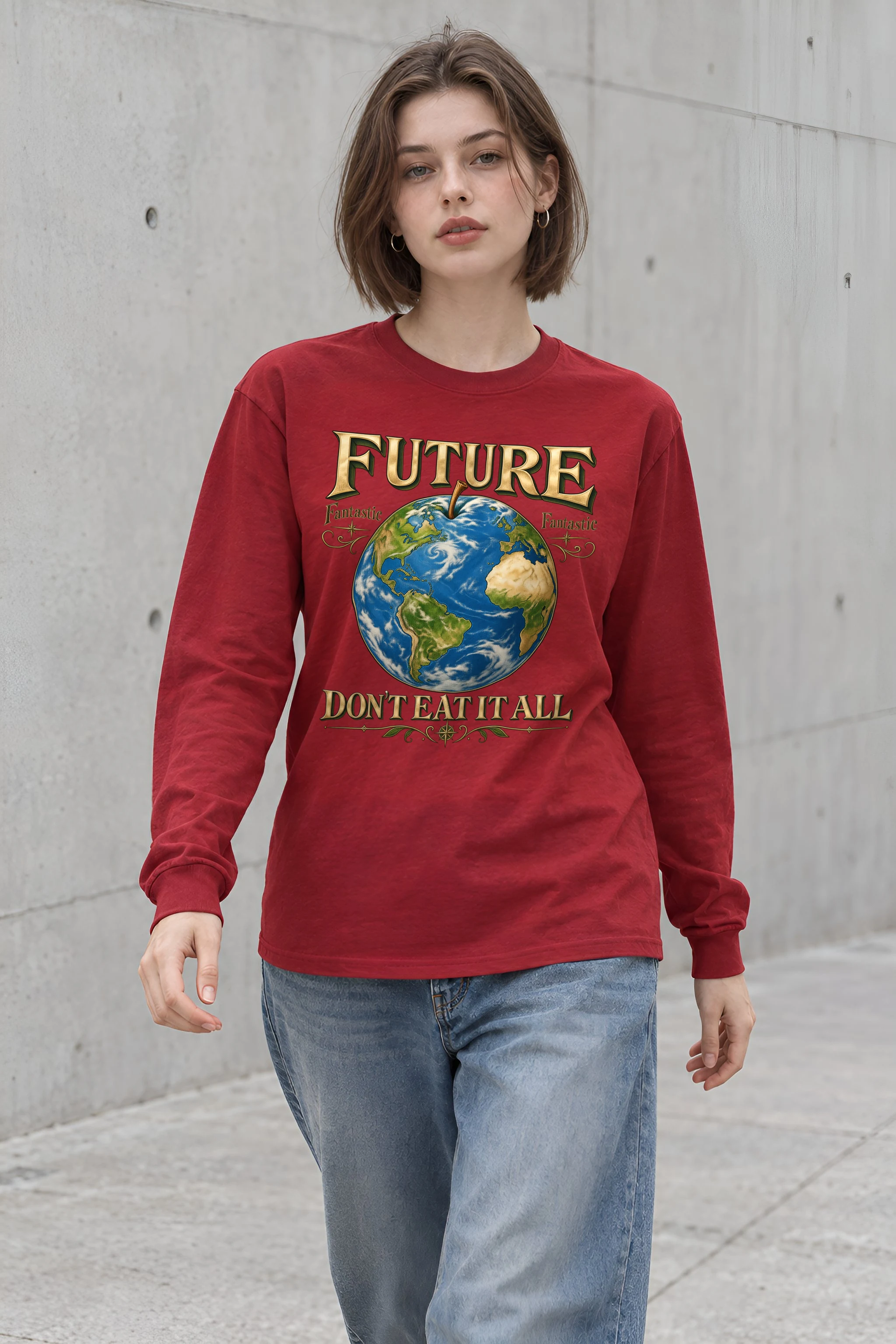 "Future Fantastic Globe" Unisex Longsleeve T-shirt