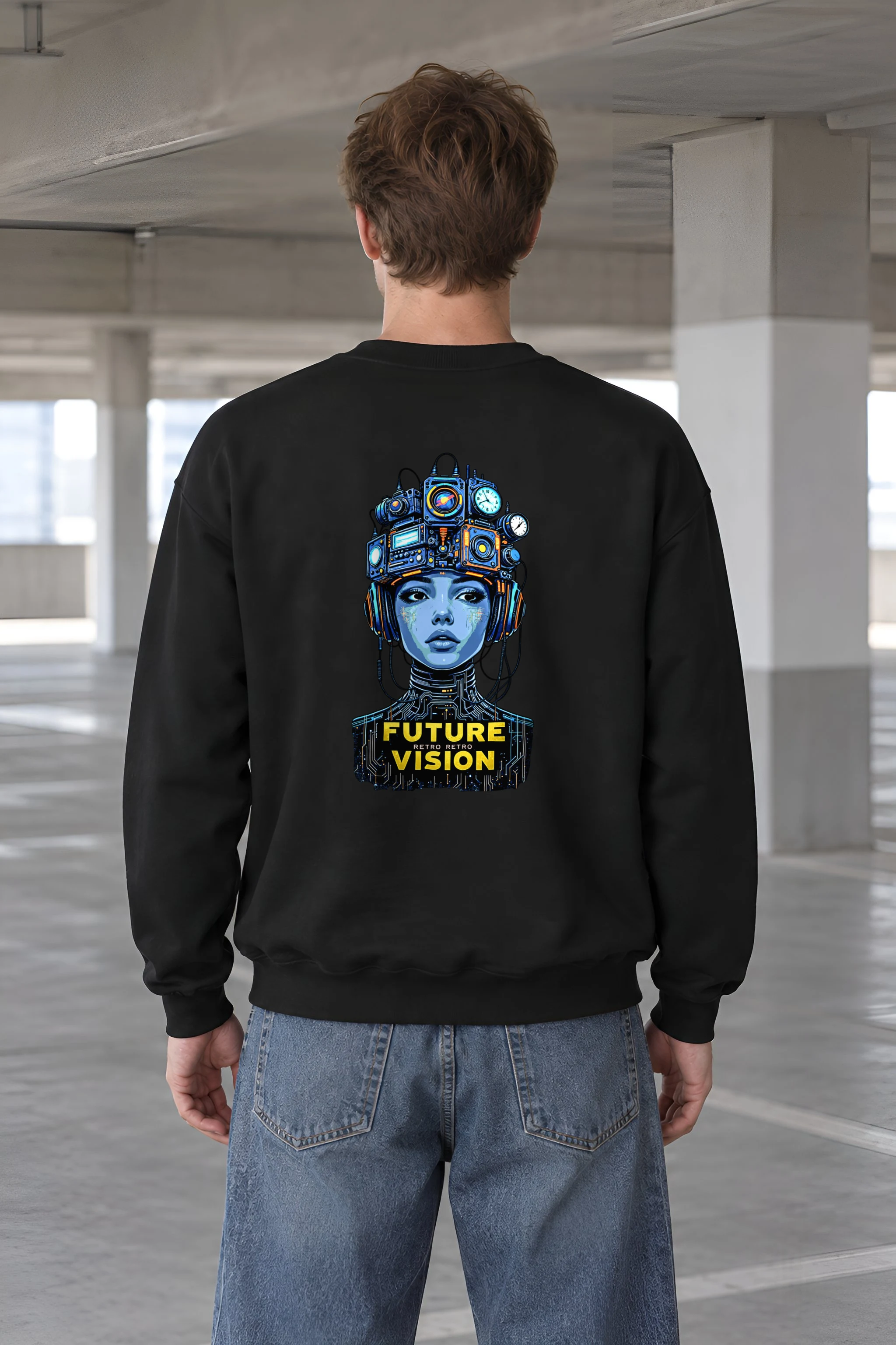 "Future Retro Vision" 1 Crewneck Sweatshirt