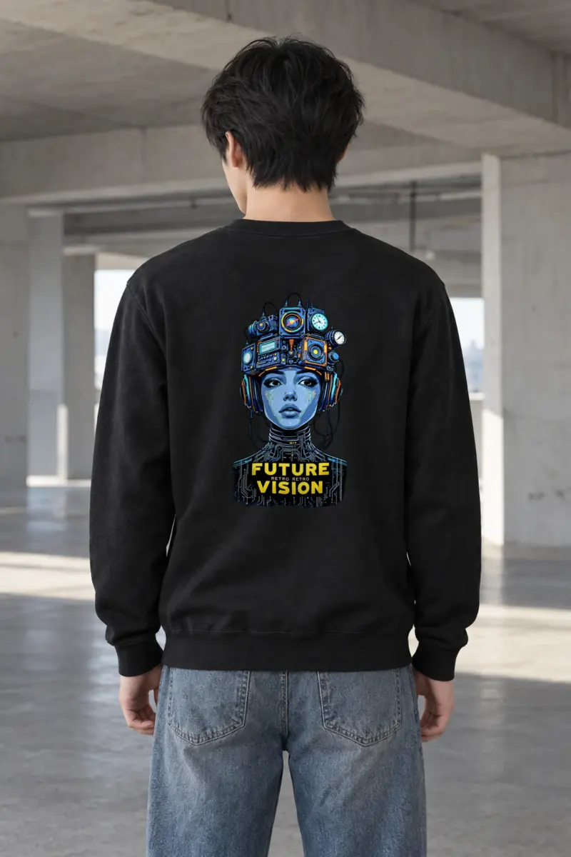 "Future Retro Vision" Heavy Blend Unisex Crewneck Sweatshirt