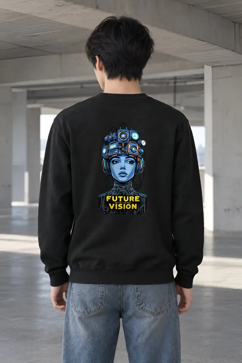 "Future Retro Vision" Heavy Blend Unisex Crewneck Sweatshirt