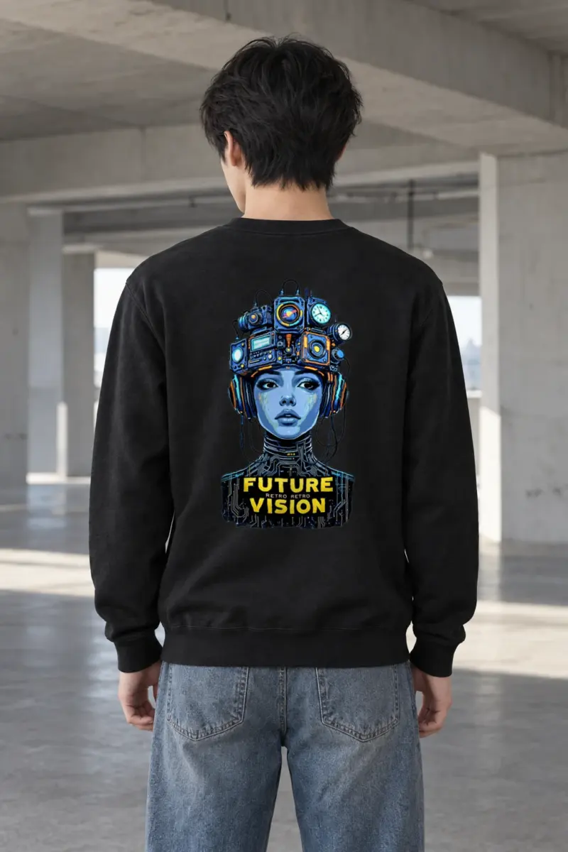 "Future Retro Vision" Heavy Blend Unisex Crewneck Sweatshirt