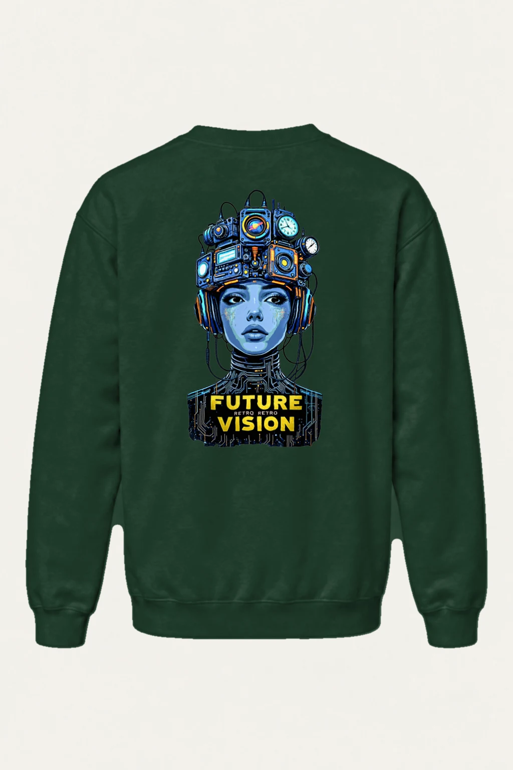"Future Retro Vision" Heavy Blend Unisex Crewneck Sweatshirt | Gildan 18000