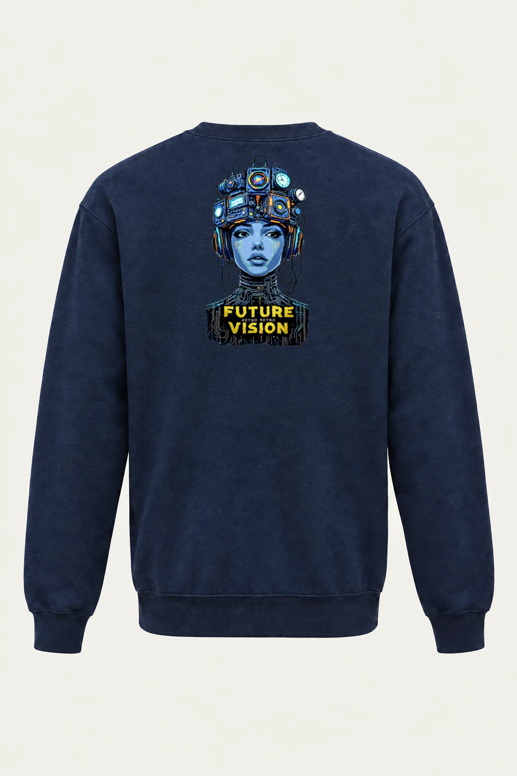 "Future Retro Vision" Heavy Blend Unisex Crewneck Sweatshirt | Gildan 18000