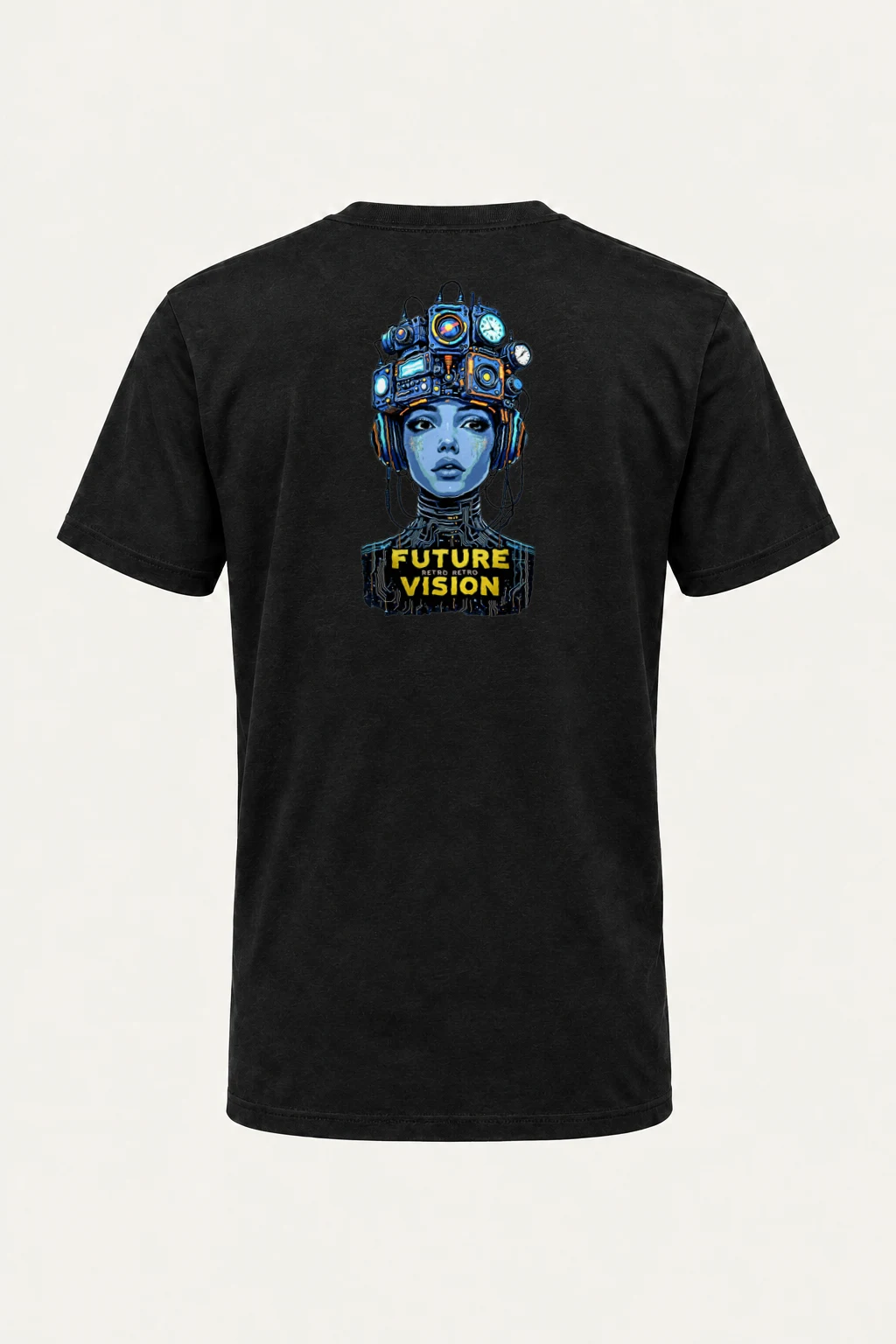 "Future Retro Vision" Heavyweight Unisex Crewneck T-shirt | Gildan 5000