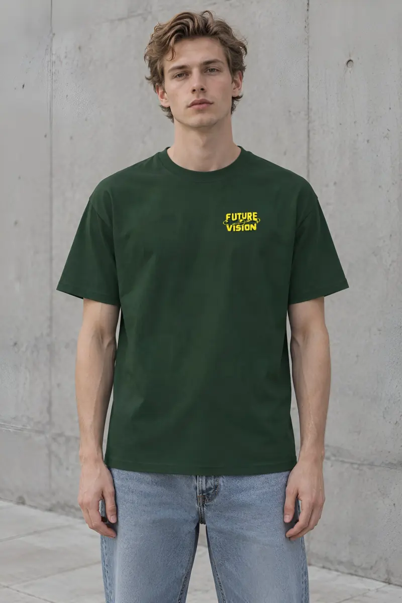 "Future Retro Vision" Heavyweight Unisex Crewneck T-shirt