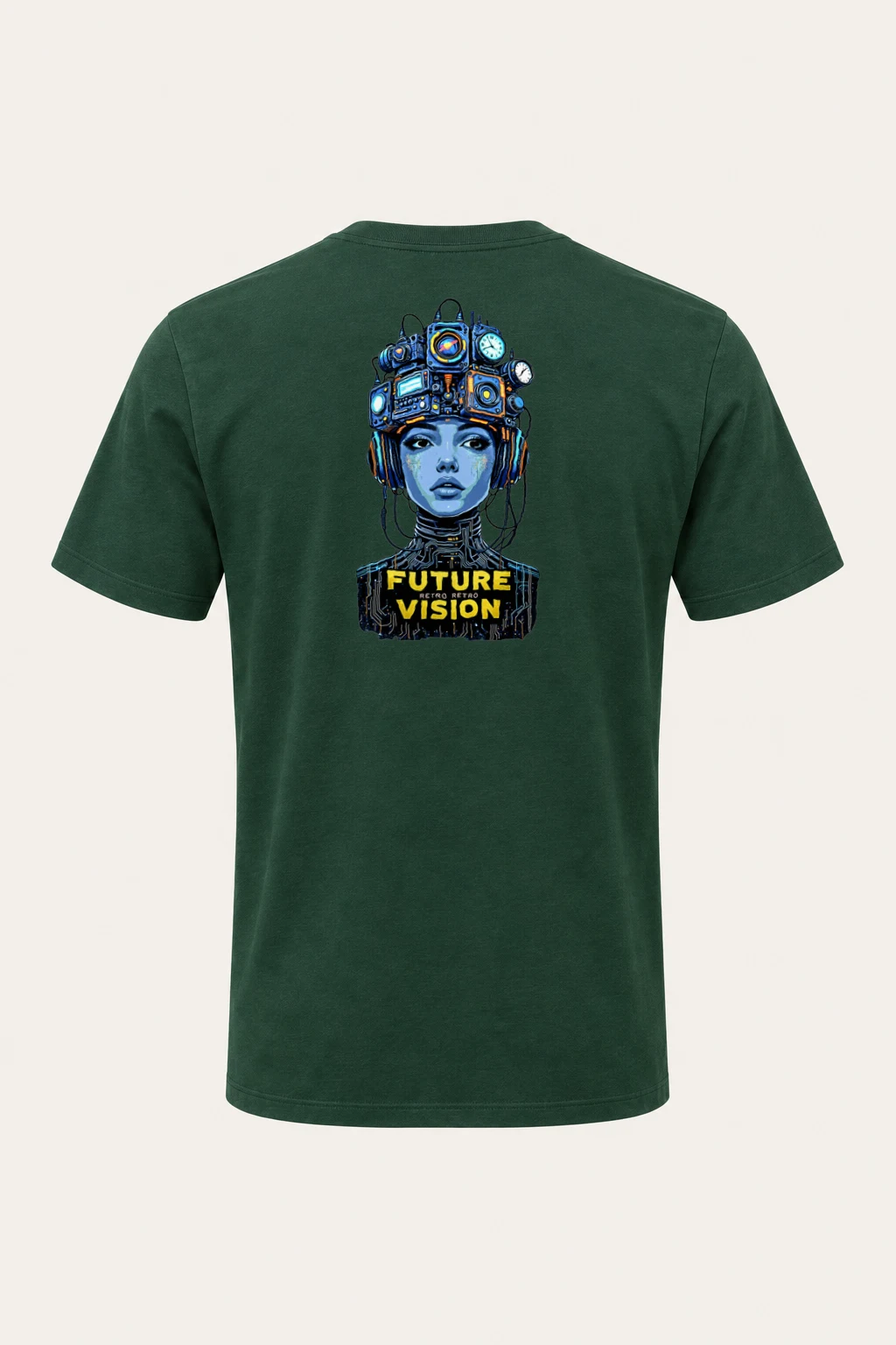 "Future Retro Vision" Heavyweight Unisex Crewneck T-shirt | Gildan 5000