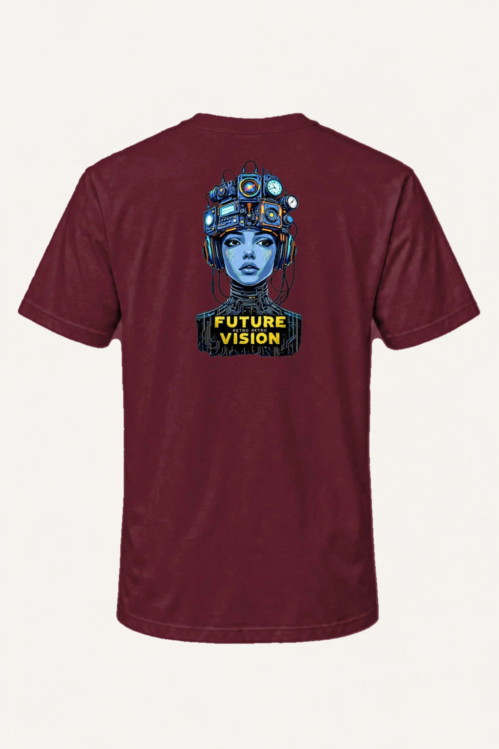 "Future Retro Vision" Heavyweight Unisex Crewneck T-shirt | Gildan 5000
