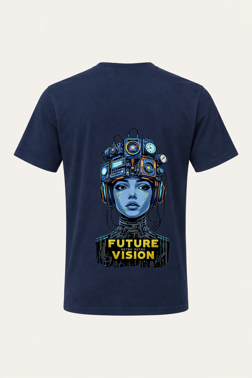 "Future Retro Vision" Heavyweight Unisex Crewneck T-shirt | Gildan 5000
