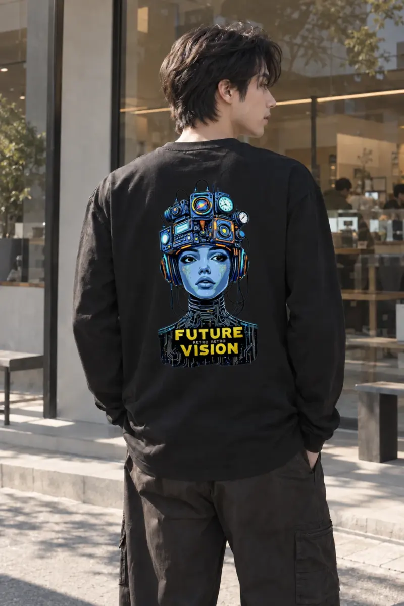 "Future Retro Vision" Unisex Longsleeve T-shirt | Gildan 2400