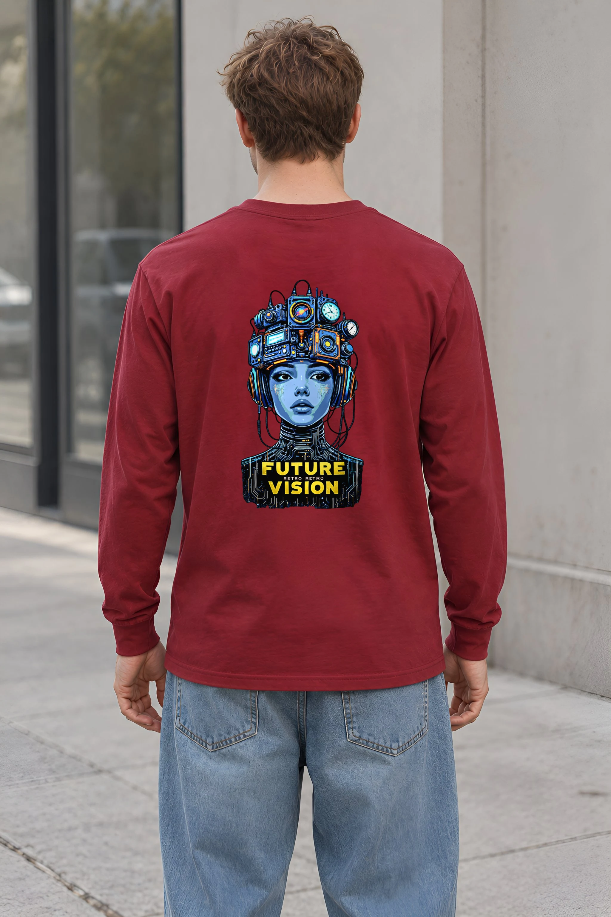 "Future Retro Vision" Unisex Longsleeve T-shirt