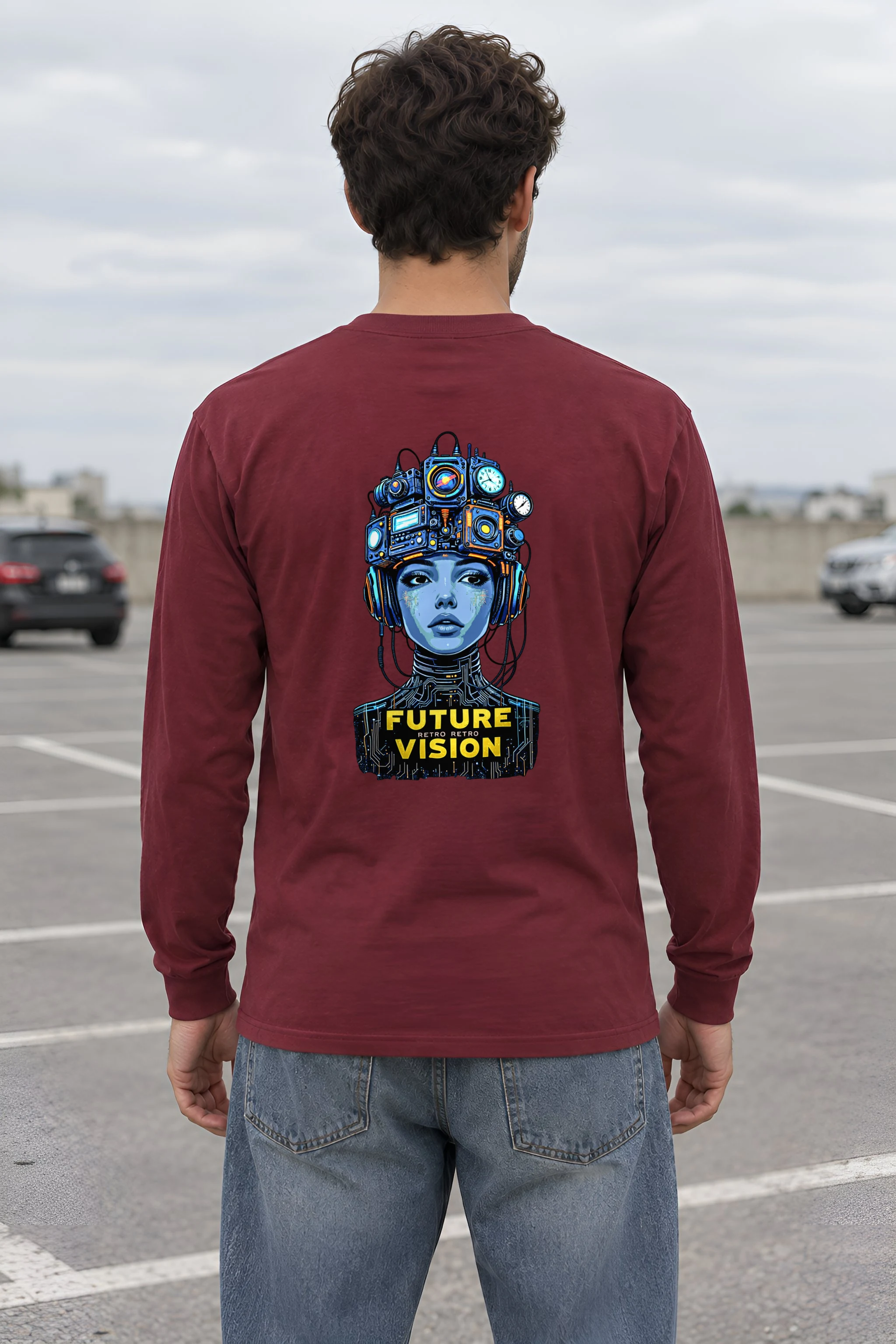 "Future Retro Vision" Unisex Longsleeve T-shirt