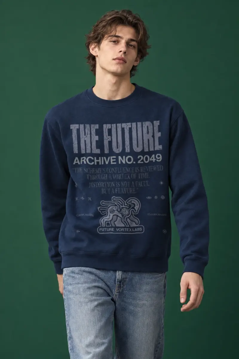 "Future Vortex Archive" Heavy Blend Unisex Crewneck Sweatshirt