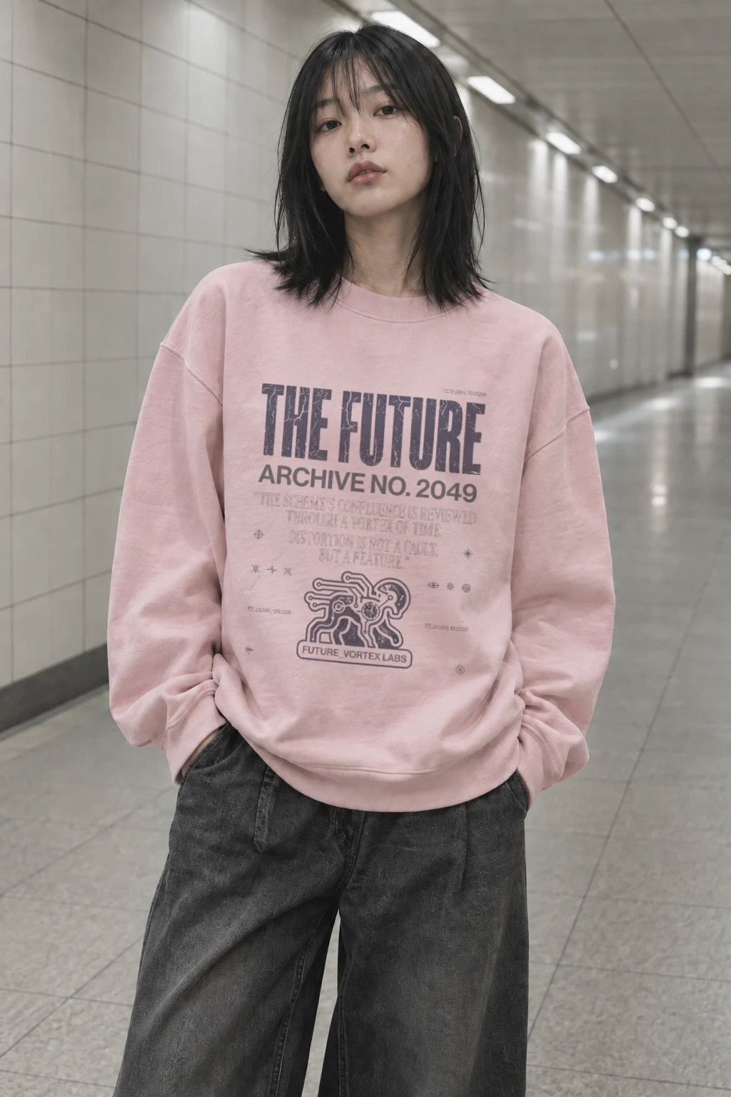 "Future Vortex Archive" Heavy Blend Unisex Crewneck Sweatshirt | Gildan 18000
