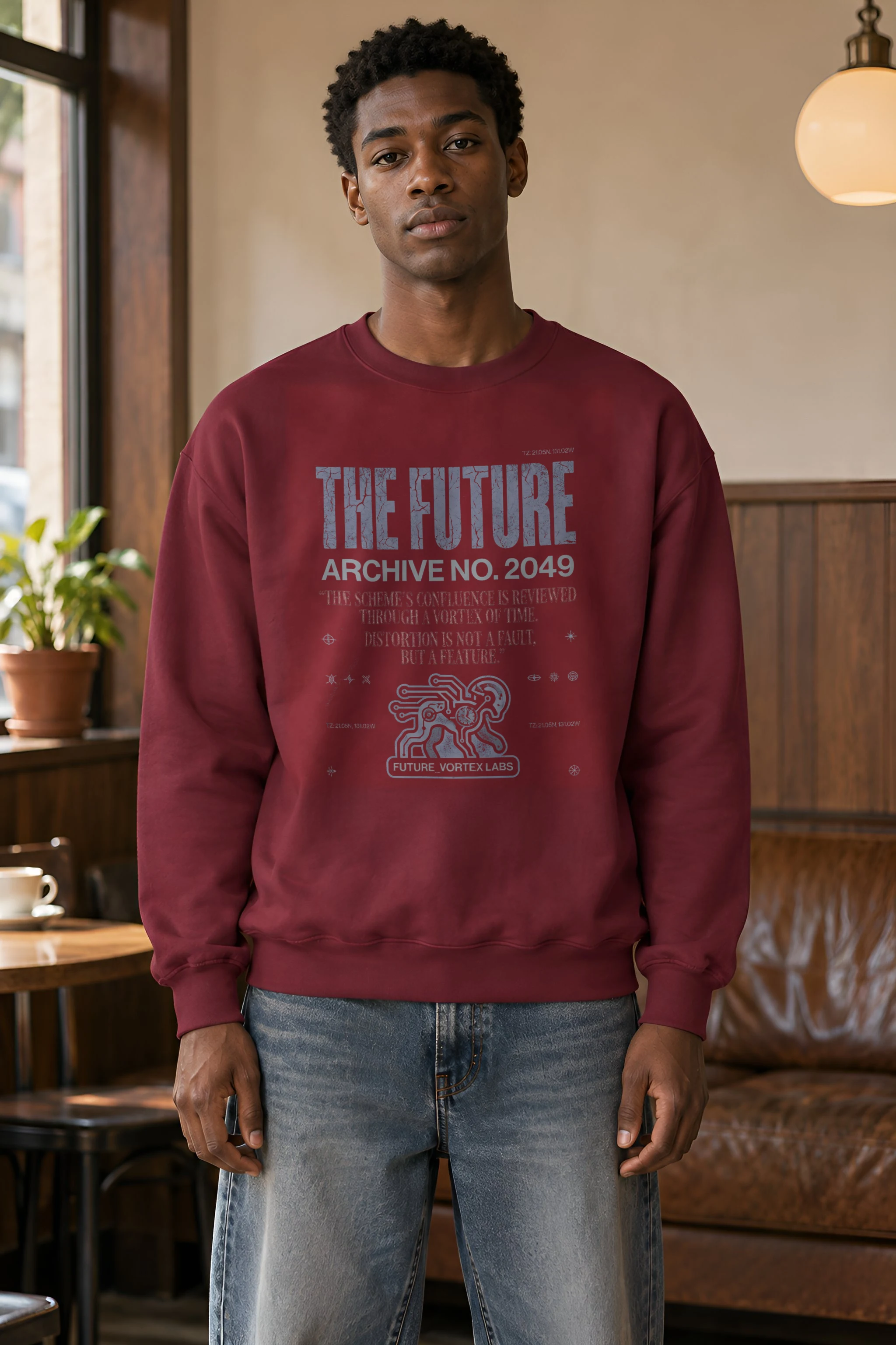 "Future Vortex Archive" Heavy Blend Unisex Crewneck Sweatshirt