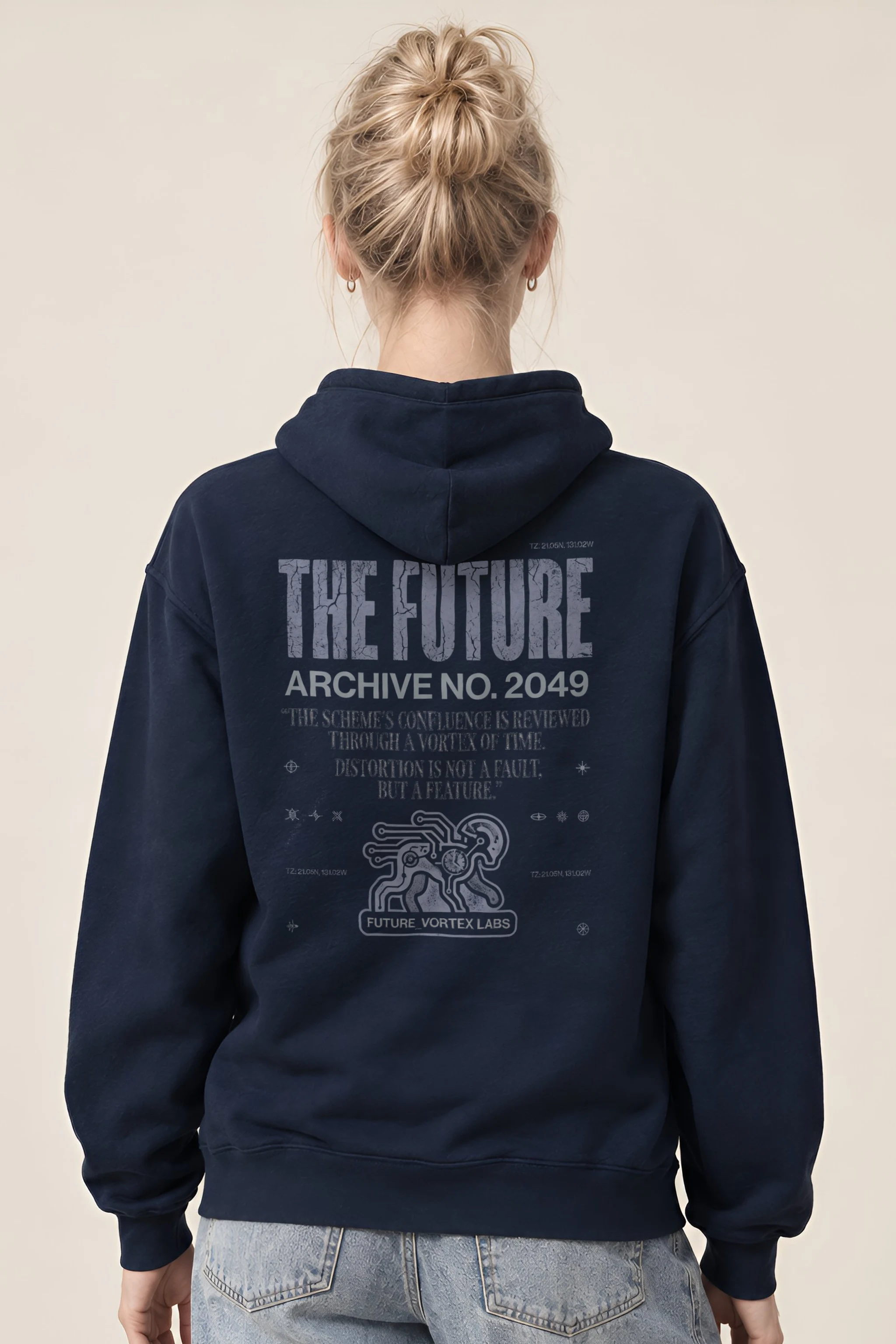 "Future Vortex Archive" Heavy Blend Unisex Pullover Hoodie